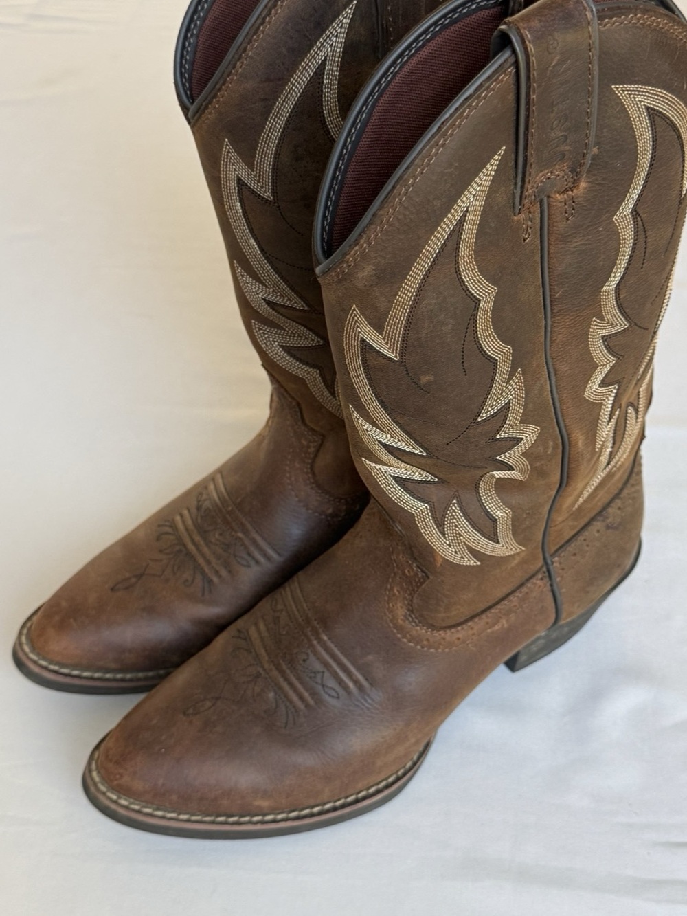 Justin Boots Brown Western Cowboy Boots US 10C